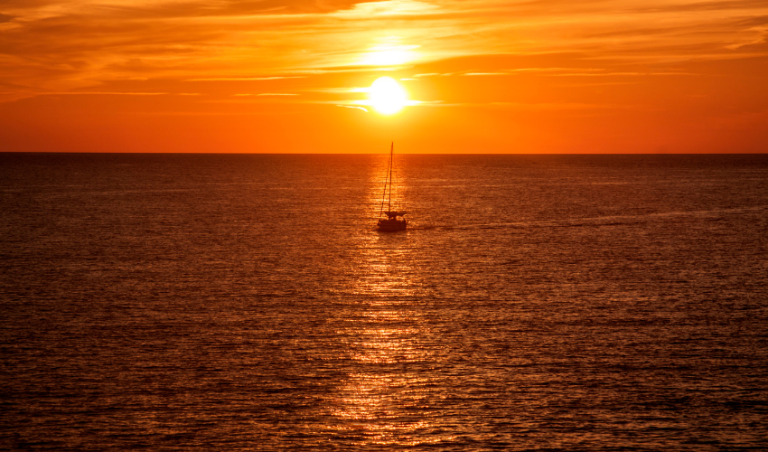 A beautiful sunset on Croatian seaside