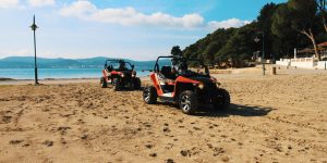 Two buggies on a beach in Croatia