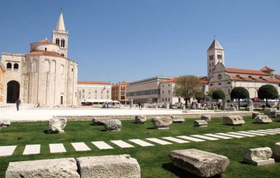 Zadar Roman Forum on a bright day
